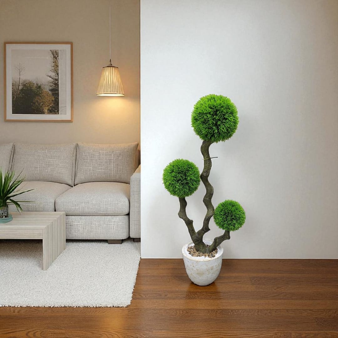 3 ball tree on fiber trunk