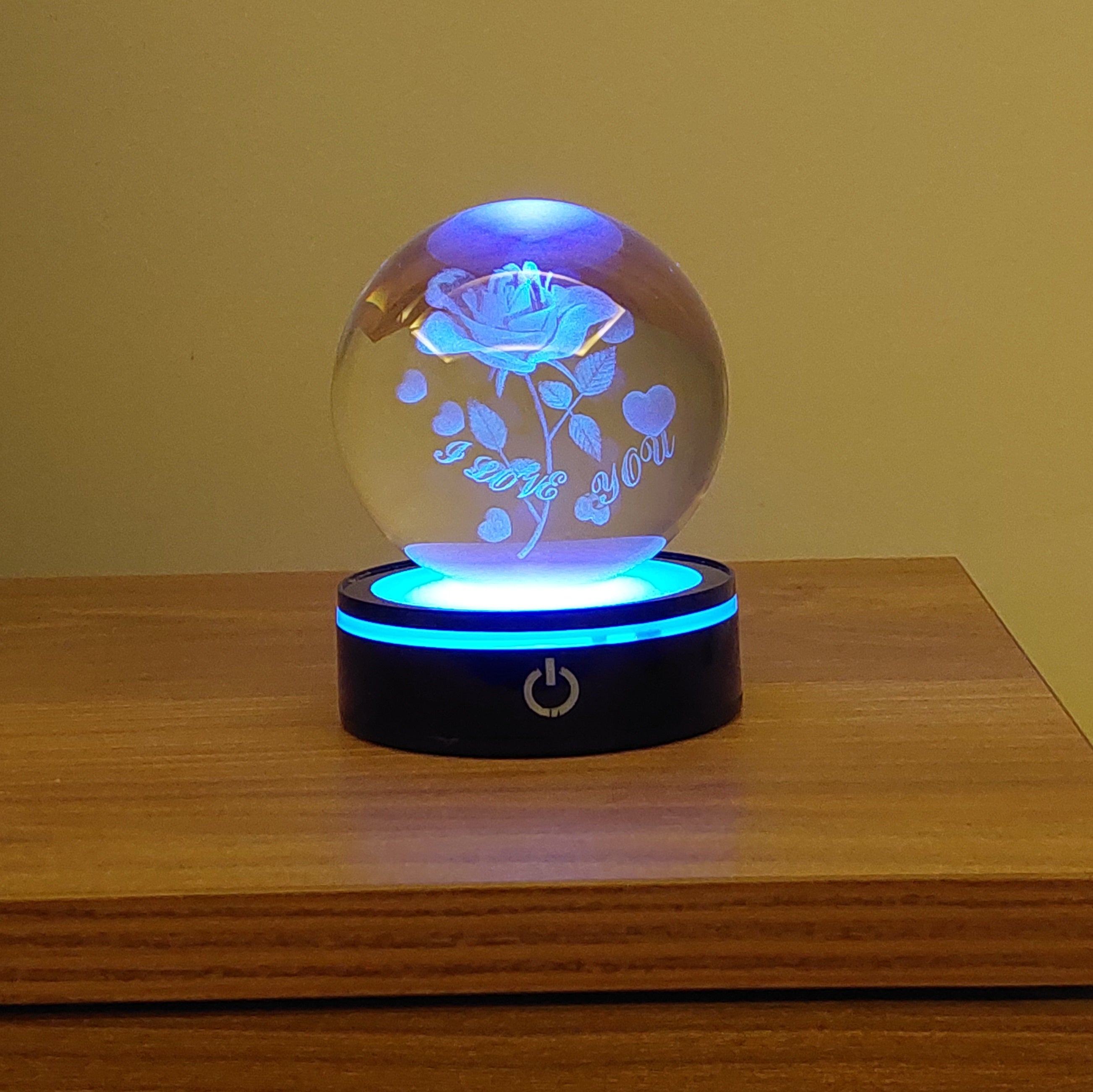 3D Laser Engraved Solar System Crystal Ball