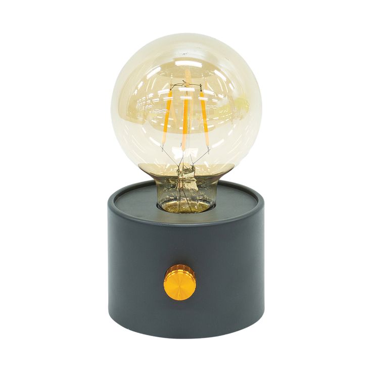 Tall Black Battery Powered Table Lamp